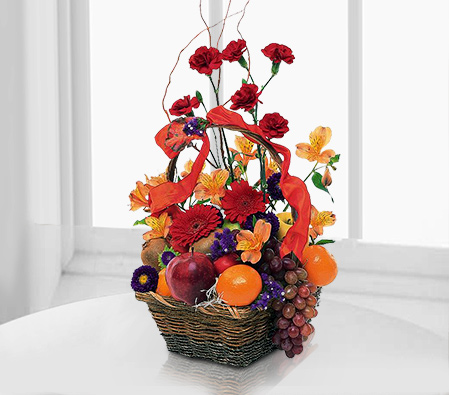 Primo Bizarre-Mixed Flower,Fruit,Basket