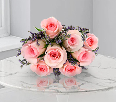 Stunning Sapphire-Pink,Rose,Bouquet