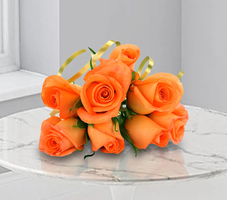 Pure Glow-Orange,Rose,Bouquet